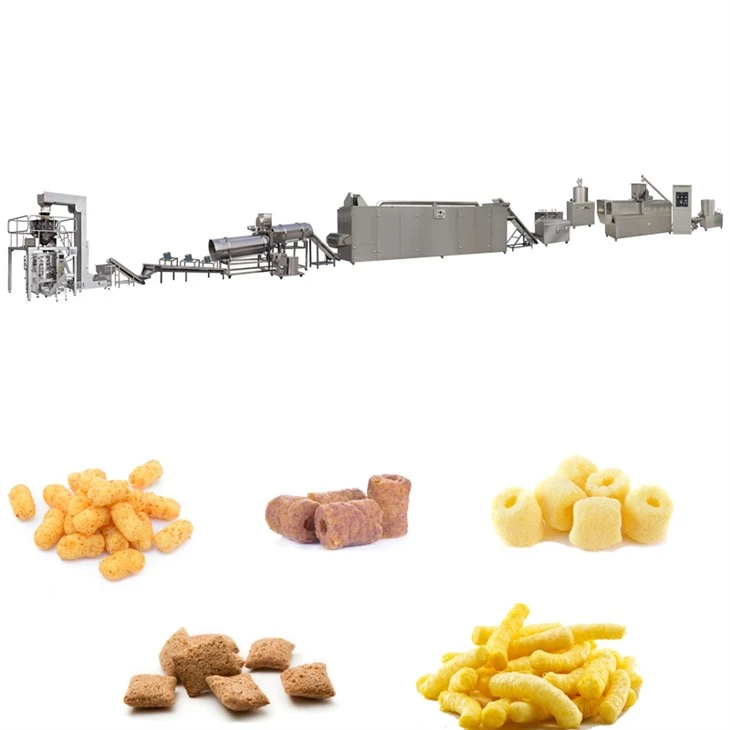 Extruder comercial cu făină de înaltă eficiență-mașină pentru gustări umflate de porumb